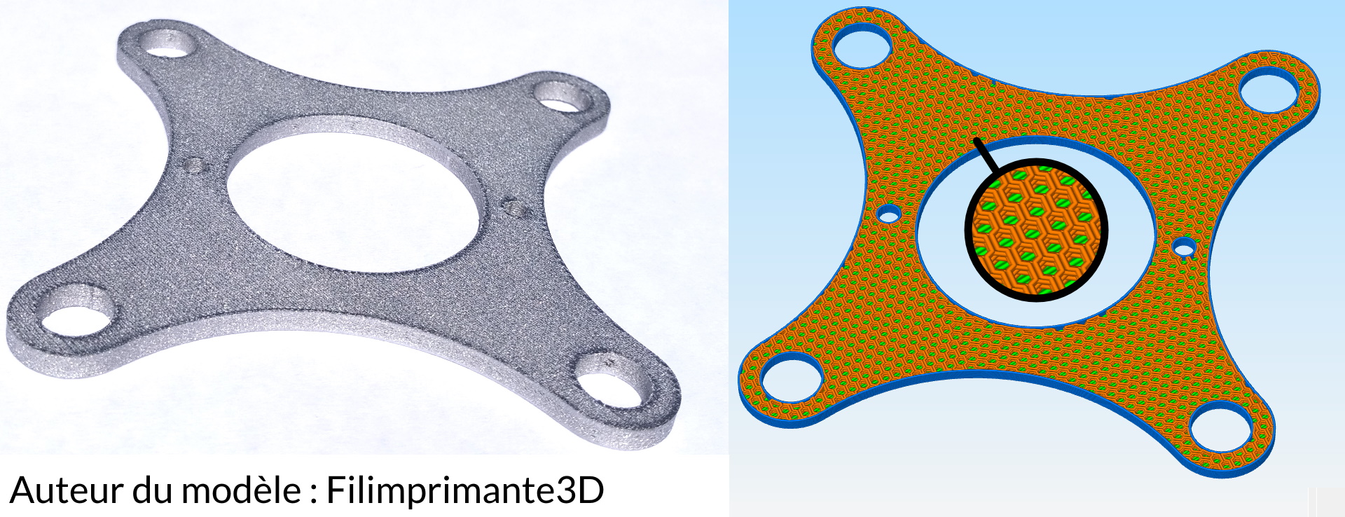 pieces metalliques densite variable